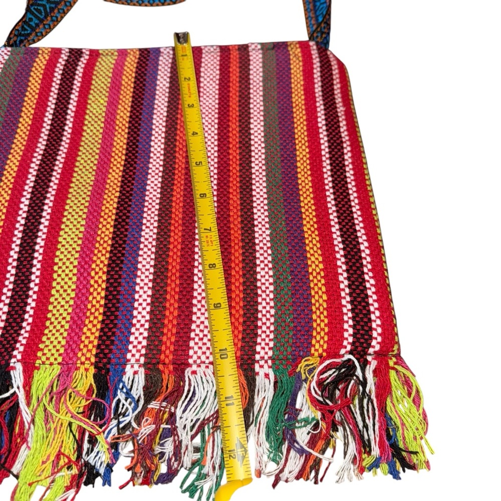 Embroidered Crossbody Bag Tassel Bag Woven Crossbody Boho Style Boho Boho Chic - Picture 5 of 6